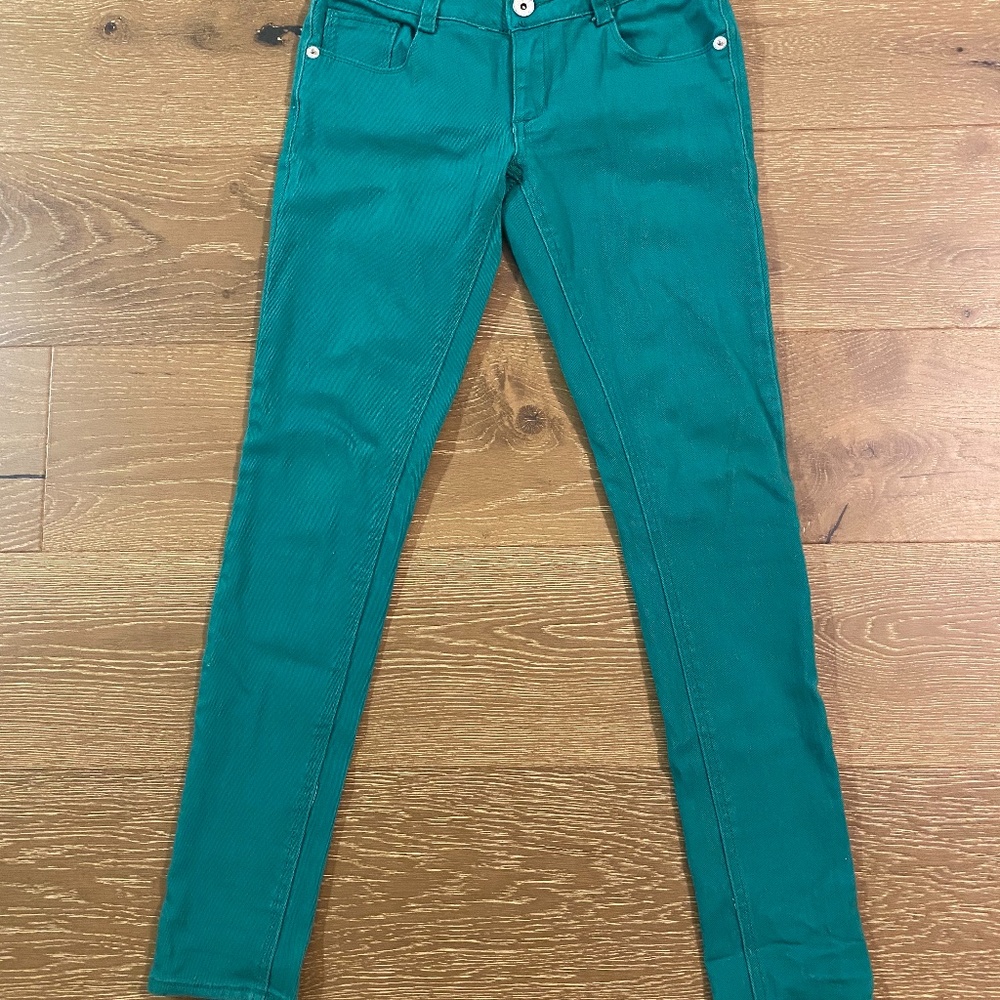 Green jeans perfect for St. Patrick's Day!